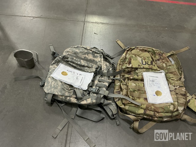 (8) MOLLE Medium Rucksack Sets, (19) Assault Packs & Assorted Items