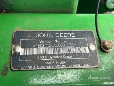 2018 John Deere 640FD 40 ft Hydra Flex Draper Maaikop