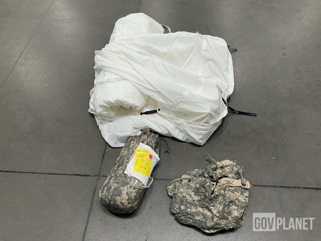 (2) Tent Liners, (66) Tarps, (4) ICS Improved Combat Shelters & Assorted Items
