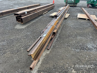 Quantity of 5 in 27 ft 6 in Bundle of various size Steel Tubing