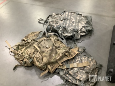 (9) Large Field Pack Sets, (7) Large MOLLE Field Pack Sets & Assorted Items