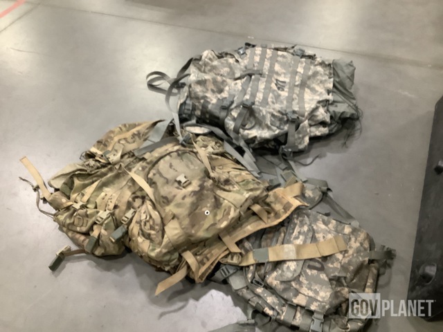 (9) Large Field Pack Sets, (7) Large MOLLE Field Pack Sets & Assorted Items