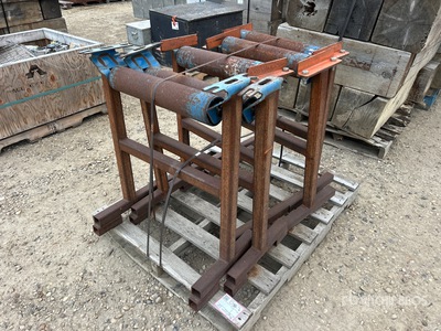 Quantity of (5) Pipe Rollers 34 in High
