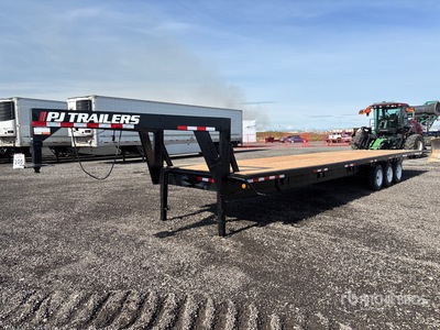 PJ 30 ft Tri/A Gooseneck مقطورة مسطحة