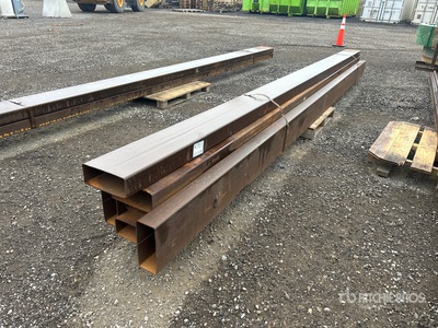 Quantity of (6) 10 in 18 ft 6 in Steel Tubing