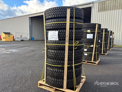 Quantity of (8) 11R22.5 Snow Traction Retreaded Tires (Unused)