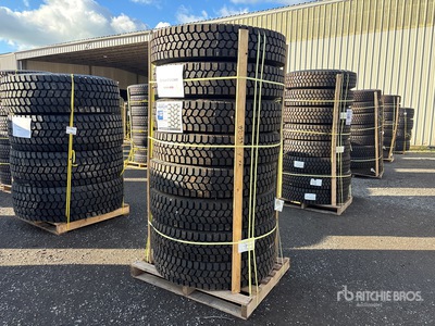 Quantity of (8) 11R22.5 Snow Traction Retreaded Tires (Unused)
