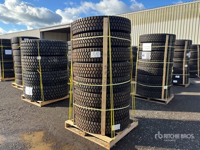 Quantity of (8) 11R22.5 Snow Traction Retreaded Tires (Unused)