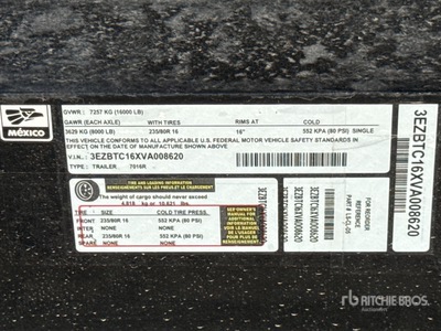 2027 Industrias America 7016R 16 ft T/A Gooseneck Przyczepa Lekka Wywrotka (Unused)