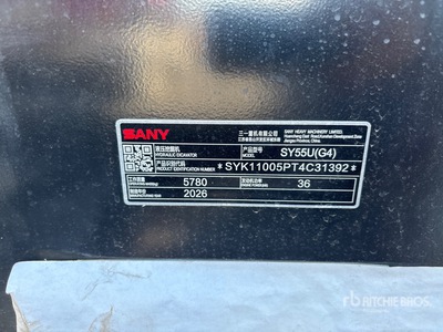 2026 Sany SY55U を見 Mini Excavator (Unused)