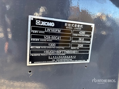 2026 XCMG LW160FM Wheel Loader (Unused)