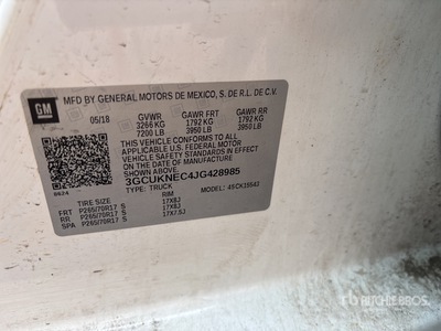 2018 Chevrolet Silverado 1500 4x4 Crew Cab Pickup