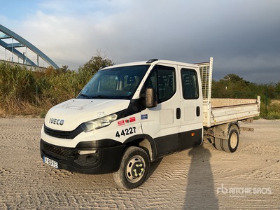 2018 Iveco 35C14 4x2 Crew Cab Camion Benne Double Cabine Kipper-Lkw