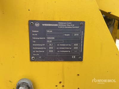 2018 Wacker Neuson WL44 Chargeuse Sur Pneus Ładowarka kołowa