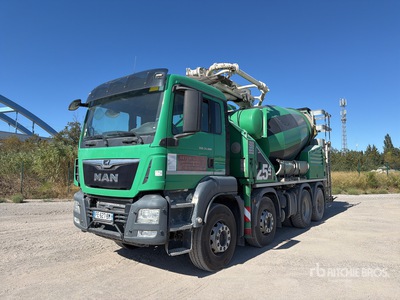 2019 Putzmeister PUMI M25-4 67 0 25 m on 2019 MAN TGS35.460 8x4 Camion Malaxeur Avec Pompe Concrete Pump Truck