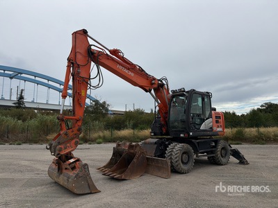 2017 Hitachi ZX145W-6 Pelle Sur Pneus Mobilbagger