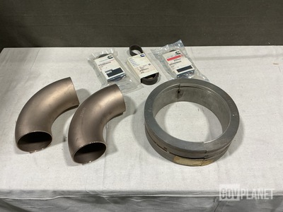 (1) Sleeve Bearing, (2) Tube Elbows, (30) V Belts & Assorted Items
