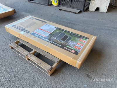 StanForge MS0810 8 ft x 10 ft Galvanized Apex Roof Metal Unterstand (Unused)