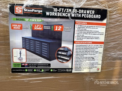 StanForge SWB30P 10 ft Steel Workbench (Unused)