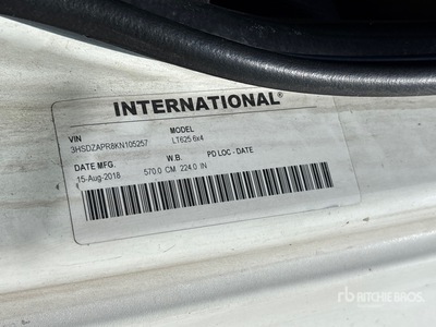 2019 International LT625 6x4 T/A Slaapcabine Trekker (Inoperable)