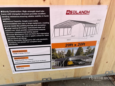 2026 SDLC2020 20 ft x 20 ft Carport (Unused)
