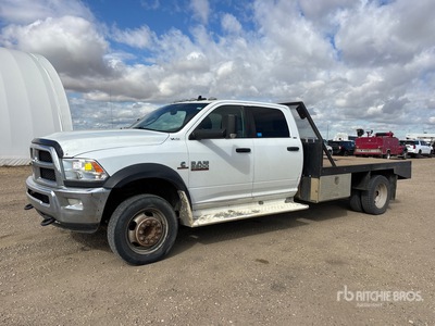 2018 Ram 5500 4x4 Crew Cab Flatbed Truck