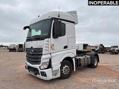 2014 Mercedes-Benz Actros 1842 4x2 Tracteur Routier Cabine Couchette S/A Sleeper Truck Tractor (Inoperable)