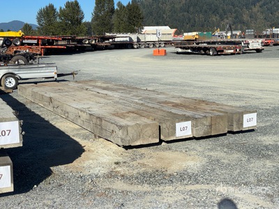 Quantity of (2) 4 ft x 12 in x 25 ft 6 in Timber Crane Pads