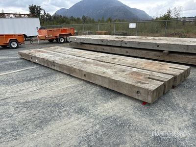 Quantity of (2) 4 ft x 12 in x 25 ft 6 in Timber Crane Pads