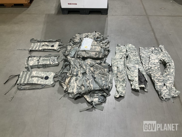 (11) Pairs of Trousers, (14) Ponchos, (35) Hydration Carriers & Assorted Items