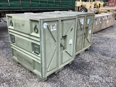 (2) Plastics Research Palcon Pallet Containers