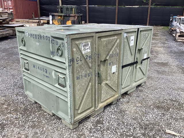 (2) Plastics Research 102440-101 Pallet Containers