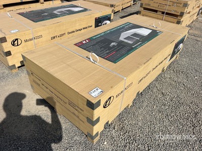 2026 KJ K2223 23 ft x 22 ft Double Garage Metal Storage Building (Unused)