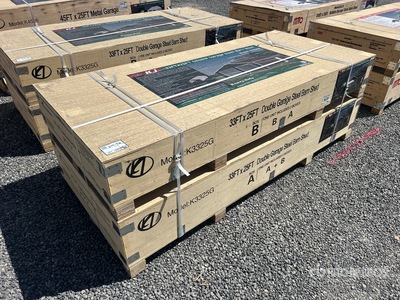 2026 KJ K3325G Double Garage Metal Szopa (Unused)