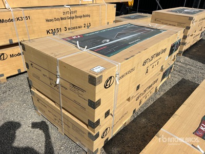 2026 KJ K4525G Double Garage Metal Shed (Unused)