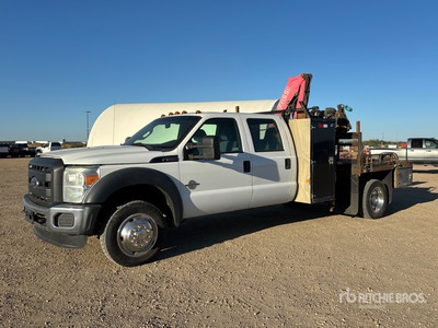 Fassi F65A.0.24 981 lb Knuckle Boom on 2012 Ford F-550 XL 4x4 Crew Cab Crane Truck
