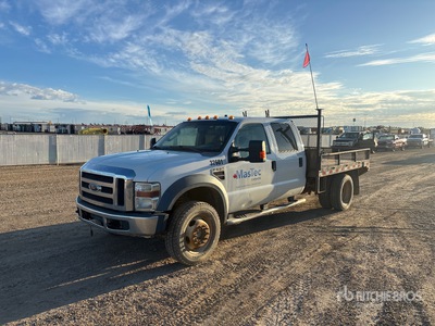 2009 Ford F-550 XLT 4x4 Crew Cab Flatbed Truck (Inoperable)