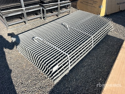 Quantity of (10) 2026 KJ K0703 3 ft x 7 ft Steel Grating Varios metales (Unused)