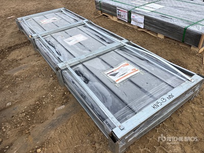 Quantity of (100) 2026 STARVOX S3048F Galvalume Corrugated Steel Panels (Black) (Unused)