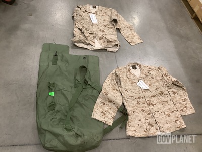 (128) Duffel Bags, (93) Blouses, (14) Barracks Bags & (3) Clothing Bags