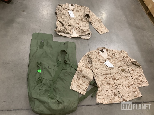(128) Duffel Bags, (93) Blouses, (14) Barracks Bags & (3) Clothing Bags