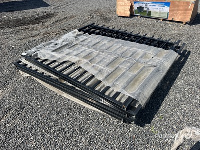 Quantity of (3) 2026 SKLP SK-HLM14 14 ft x 6 ft 6 in Wrought Iron Bi-Parting Driveway Gate (Unused)