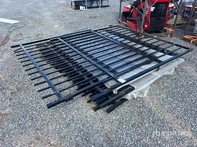 Quantity of (4) 2026 SKLP SK-HLM14 14 ft x 6 ft 6 in Wrought Iron Bi-Parting Driveway Gate (Unused)