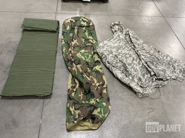 (6) Self-Inflating Sleeping Mats, (20) Wet Weather Ponchos & Assorted Items