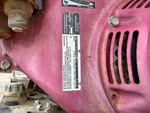 Engine with Emission Certification Label