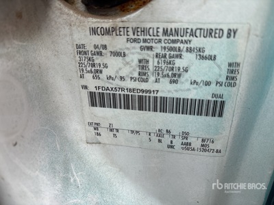 2008 Ford F-550 4x4 Extended Cab Camion remorqueur