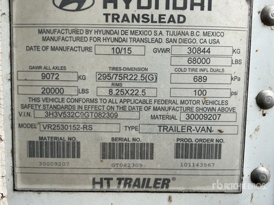 2016 Hyundai Refrigerated Trailer