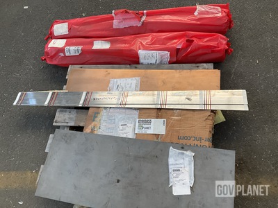 (1) Lot of Flat Bars, (1) Fabricated Material, (1) Sheet & Assorted Items