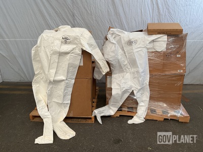 (220) Assorted DuPont Tychem Disposable Suits & (44) Shipping Boxes