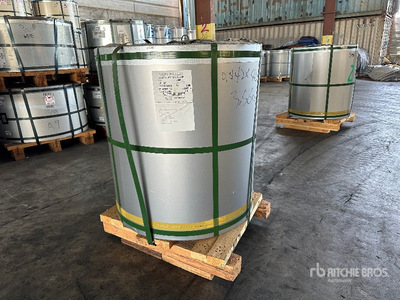 Quantity of (2) Steel Coils, ASTM A792SS80, 0.0142in x 40.875in, 8,317ft - 16,027 Net lb